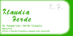 klaudia herde business card